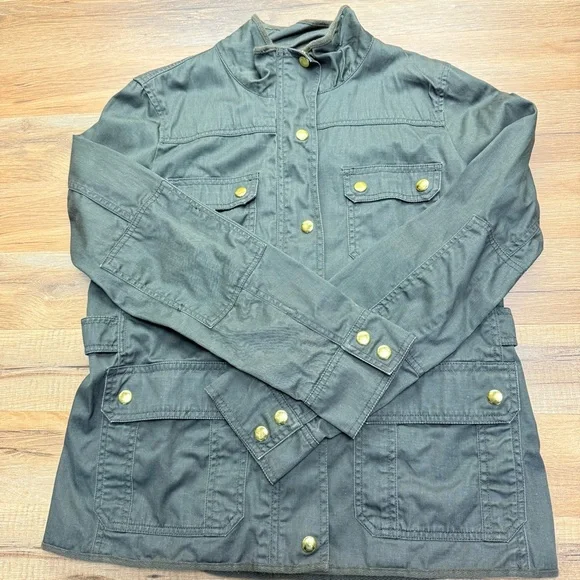 J. Crew green size M Military Field Coat with Structured Silhouette - Picture 2 of 10